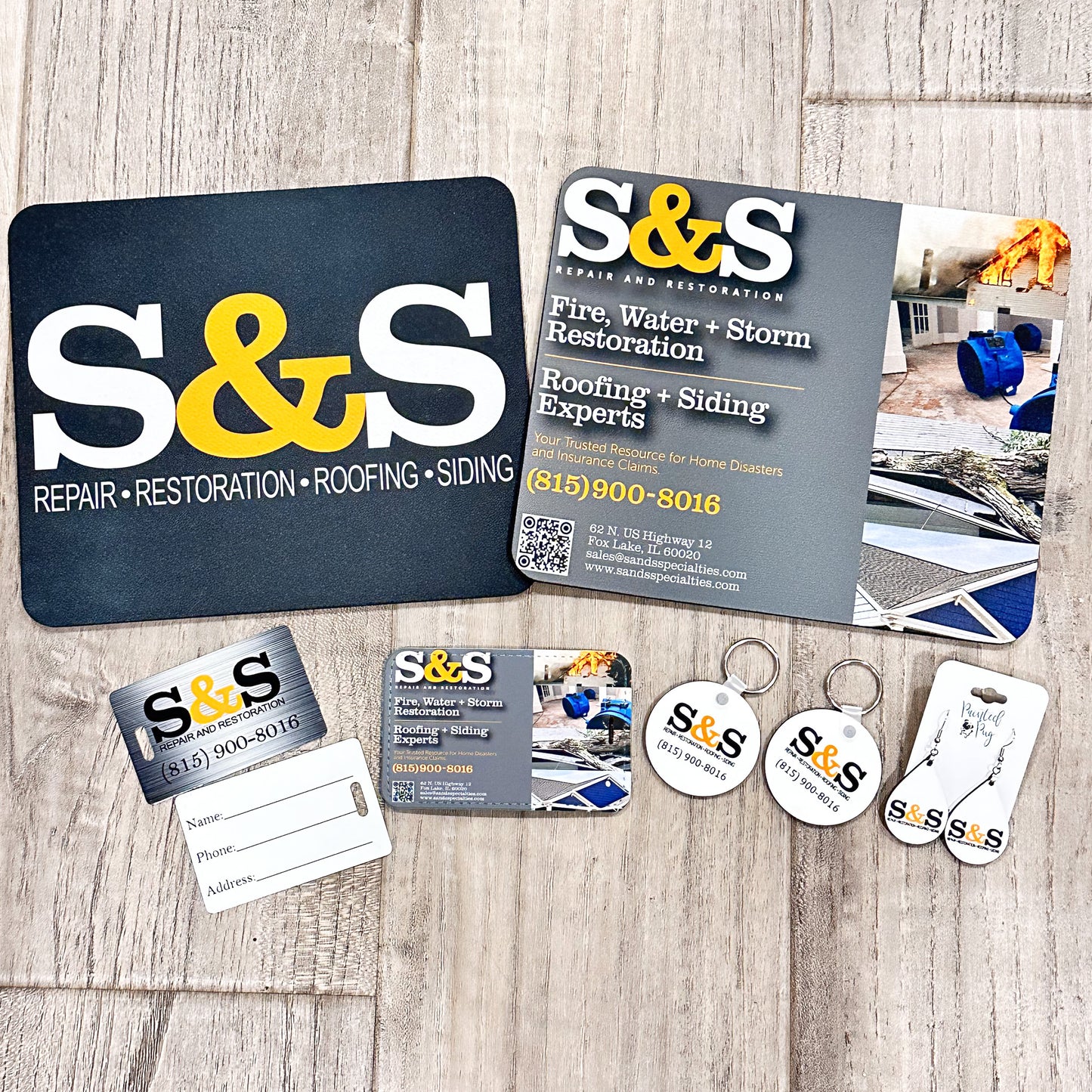 Custom Logo Keychains – Personalized MDF Keychain with Split Ring for Events, Businesses & Branding